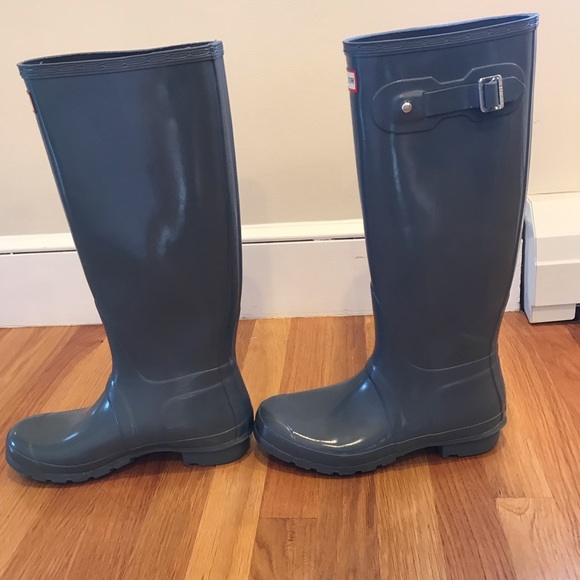 Grey Tall Hunter Rainboots - Picture 3 of 7